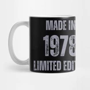 Vintage Made in 1978 , Limited Edition  , Gift for Mom Dad Birthday Mug